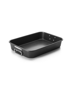 Bandeja horno universal 42x29cm de acero, Rustidera para asados, Molde  bizcocho rectangular con revestimiento antiadherente Teflón, libre de PFOA