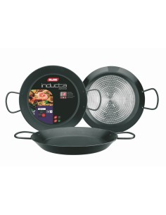 Lacor 25440 Paellera con Asas de Silicona, Recubrimiento Antiadherente,  Apta para Inducción, Ecológica, Sin PFOA, Aluminio Fundido, 40cm, Negro :  : Hogar y cocina