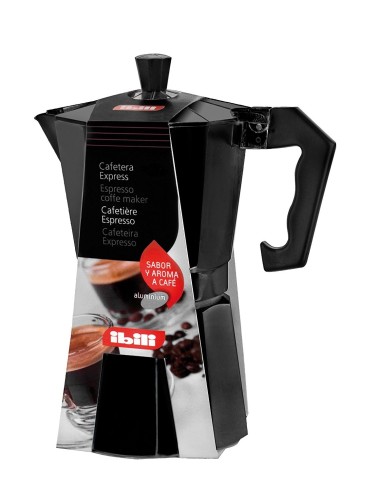 Cafetera Express Aluminio Bahia Black de Ibili