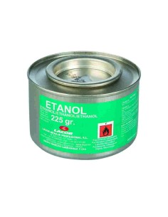 Lata de gel combustible etanol 225 gr de Lacor