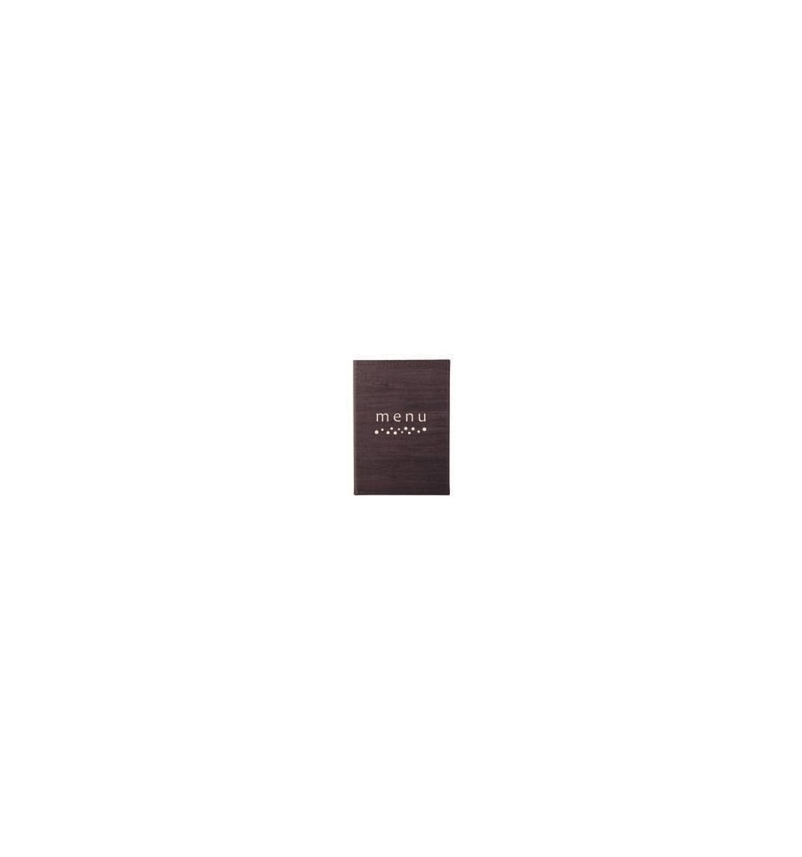 Termosellado en color crema Lacor Tiziano collection 28172- Porta menú fabricado en Simil-Piel con 3 solapas transparentes en Renoglass 17x24 cm A5 