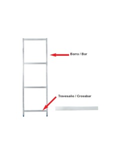 Travesa?o soporte lateral estanter?as modulares de lacor