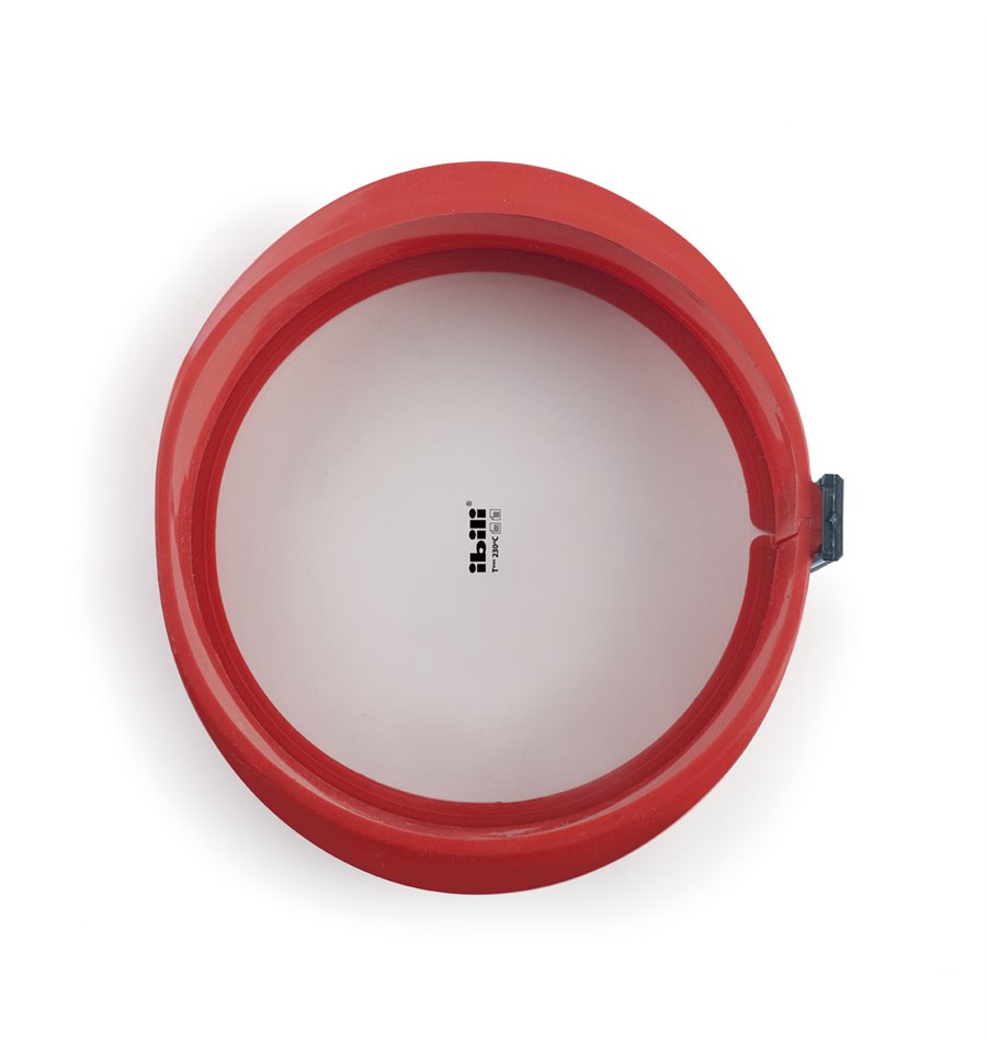 Molde silicona roja redondo con base de cristal IBILI, Ø 26 cm