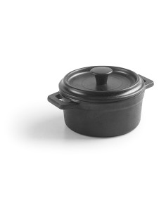 Mini-cocotte black de melamina con tapa de Lacor