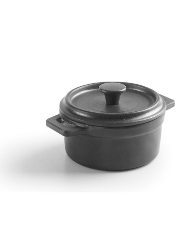 Mini-cocotte Grey de melamina con tapa de Lacor