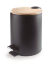 Papelera de pedal nature black de Lacor