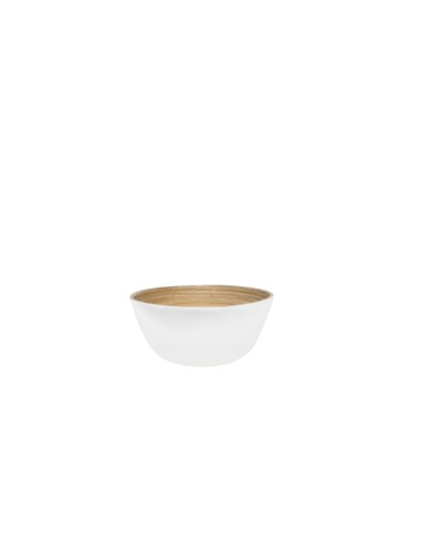 Bowl bamboo natural blanco mate de Ibili