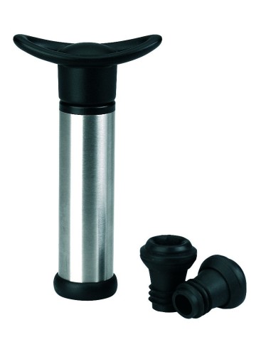 Bomba manual vac?o con 2 tapones inoxidable 18/10 de lacor