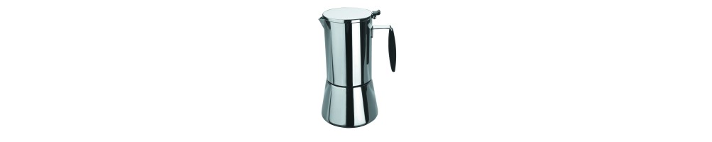 Comprar cafetera de acero inoxidable para inducción de Ilsa. Precios  capacidad 2 tazas