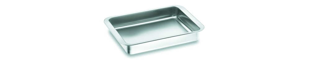 Bandeja de horno de acero inoxidable, fuente rectangular para asar,  rustidera de cocina, cocinar y servir, 31,5 x 21